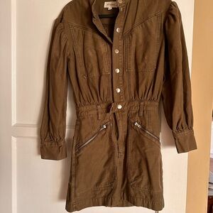 Frame Denim Utility Jacket in Brown